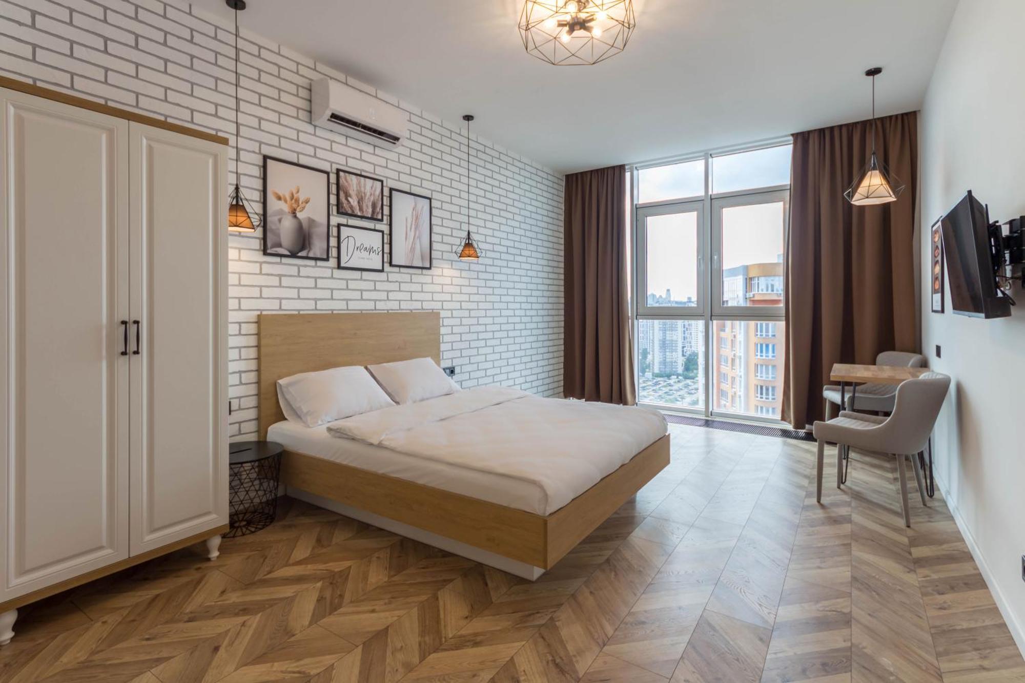 Design Apartments With Panoramic View Kiev Bagian luar foto